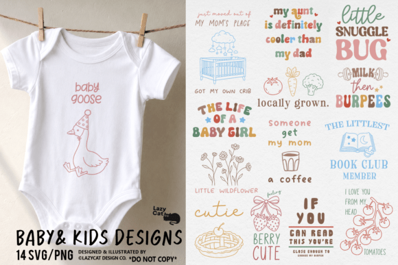Download Baby &amp; Kids Funny Cute SVG PNG Bundle - Fun Collection