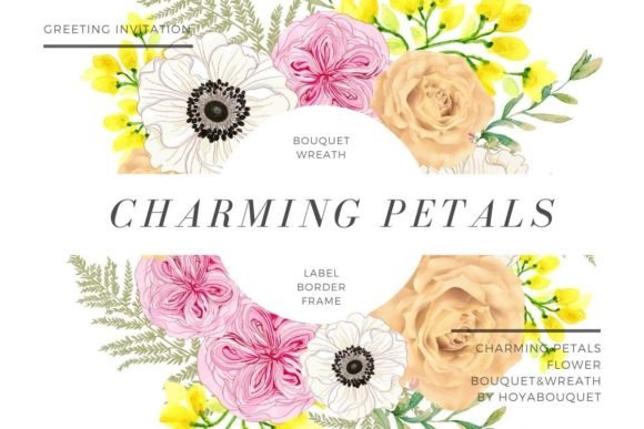 Download Charming Petals Wreath Bouquet - Charming Collection
