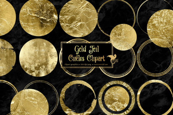 Download Gold Foil Circles Clipart - Old Collection