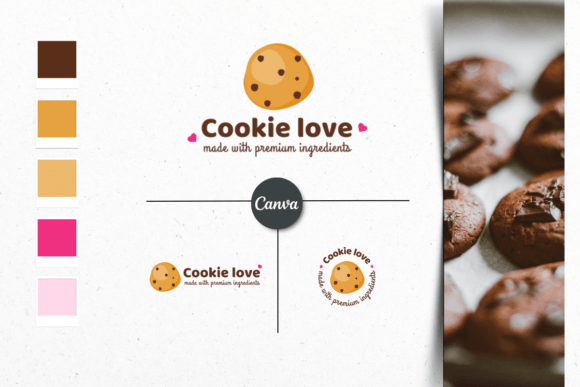 Download Cookie Shop Logo Branding CANVA - Logo Collection
