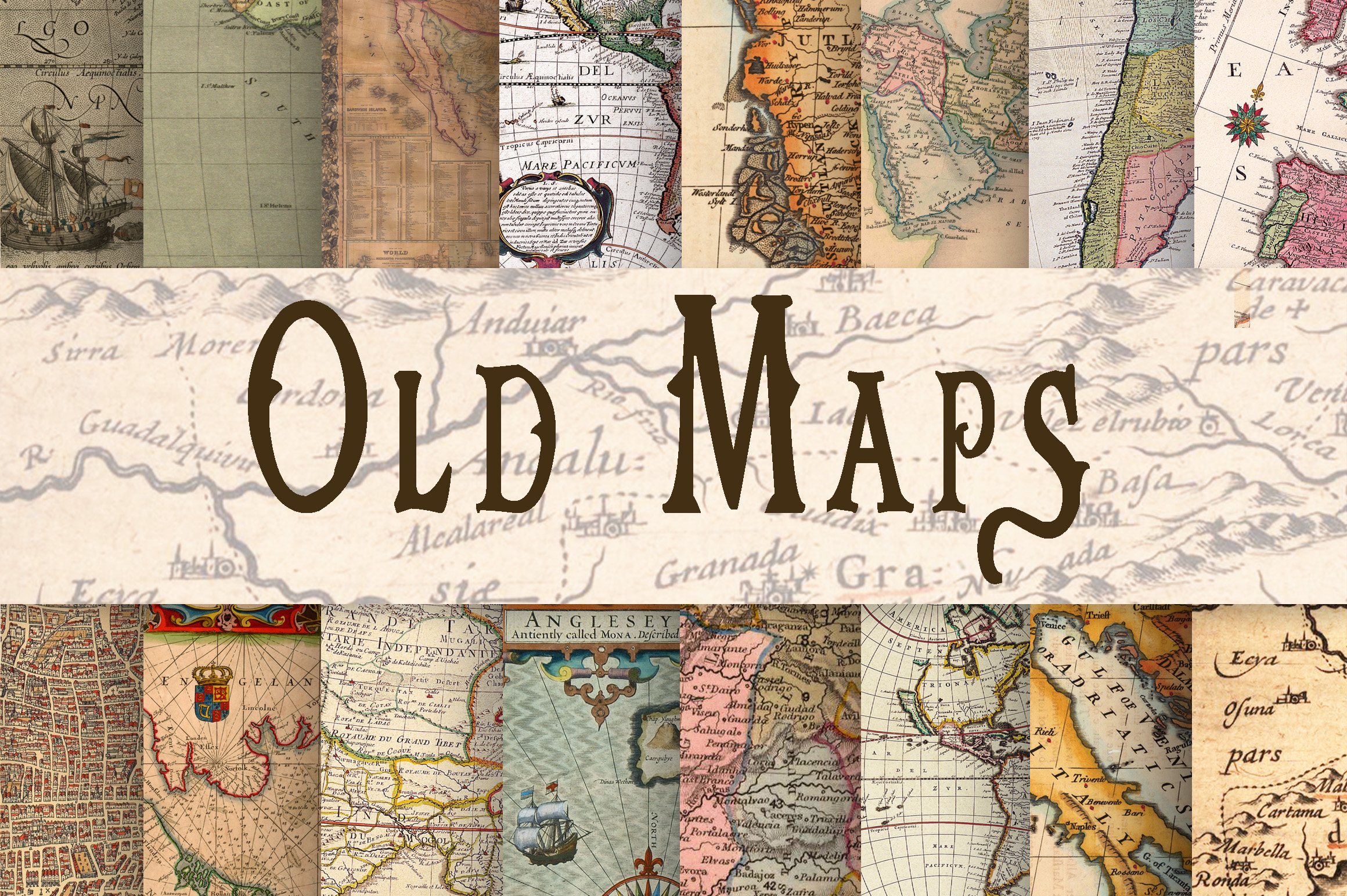 Download Old Maps Digital Paper - Old Collection
