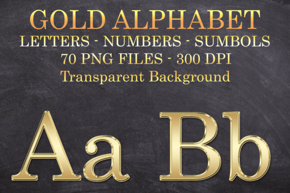 Download Gold Letters Numbers Symbols Png Files - Old Collection