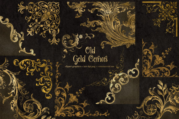 Download Old Gold Corners Clipart - Old Collection