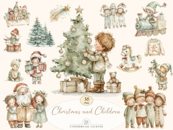 Download 36 PNG Christmas and Children Clipart - Child Collection