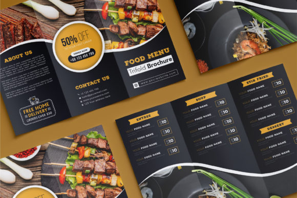 Download Food Menu Trifold Brochure - Old Collection