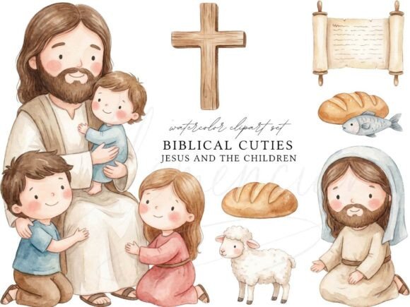 Download Jesus and the Children Clipart PNG - Child Collection