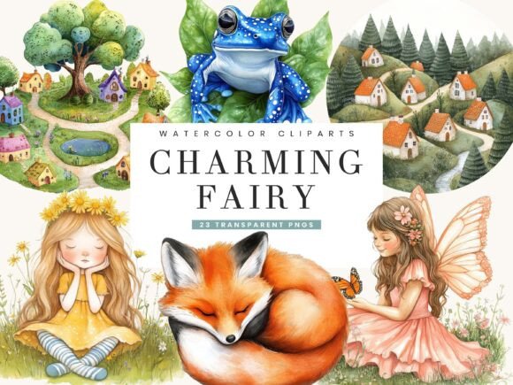 Download Charming Fairy PNG Files Clipart Bundle - Charming Collection