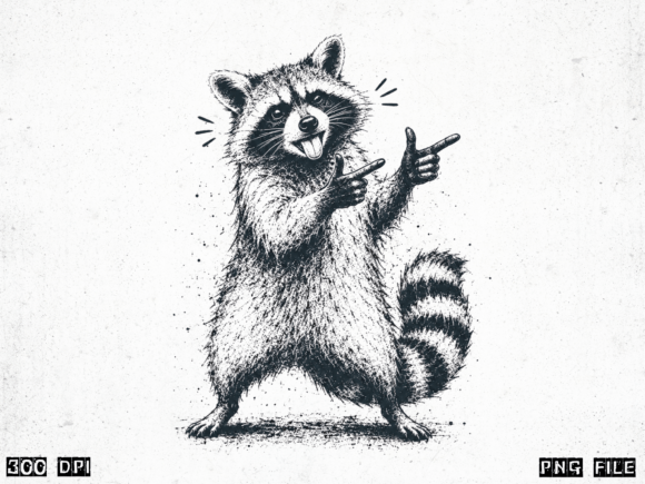 Download Funny Raccoon PNG, Vintage Raccoon Subli - Fun Collection