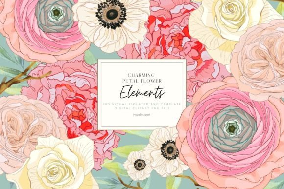 Download Charming Petals Flower Elements - Charming Collection
